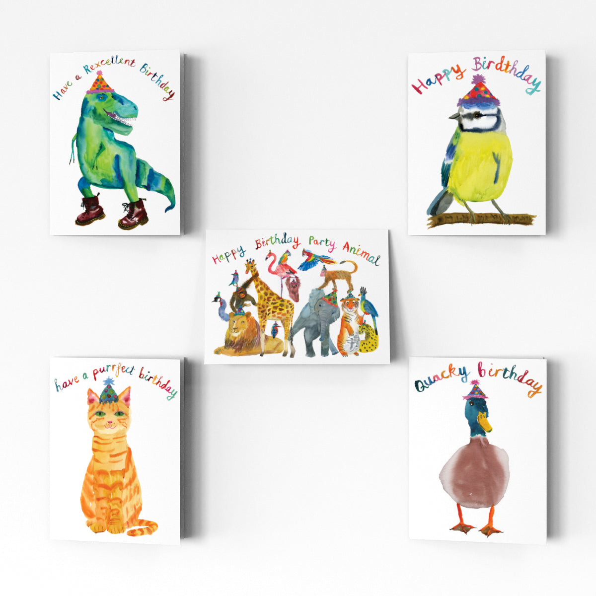 Pack of Five Birthday Cards 3