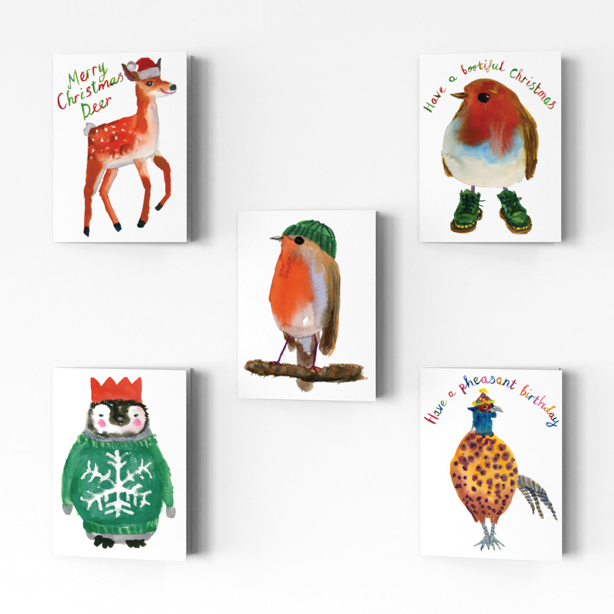Pack of Five Christmas Cards 2023