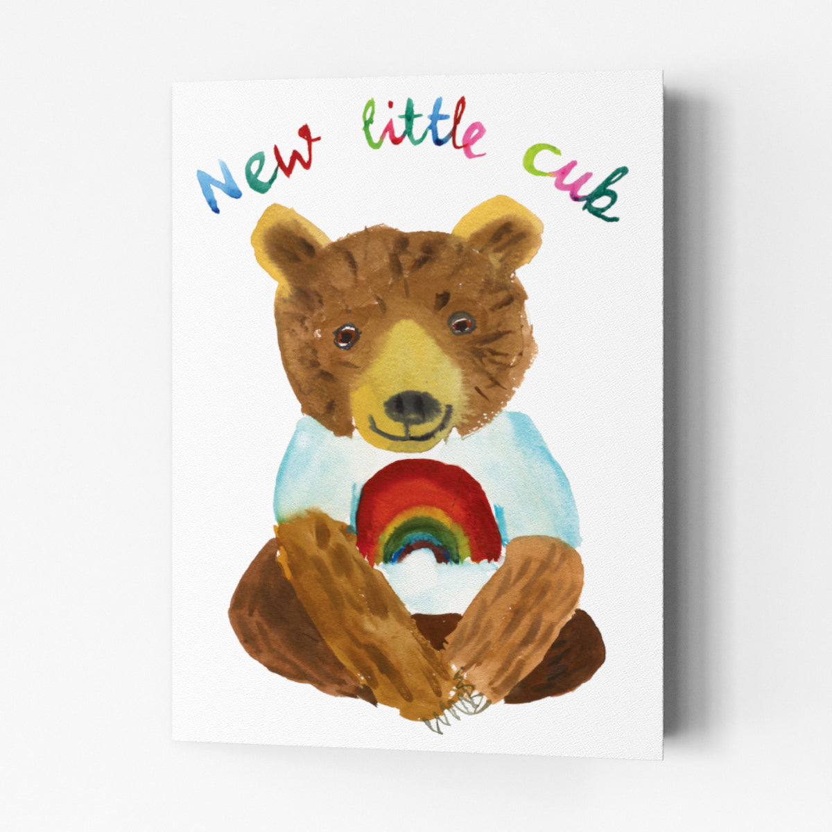 New baby rainbow cub card