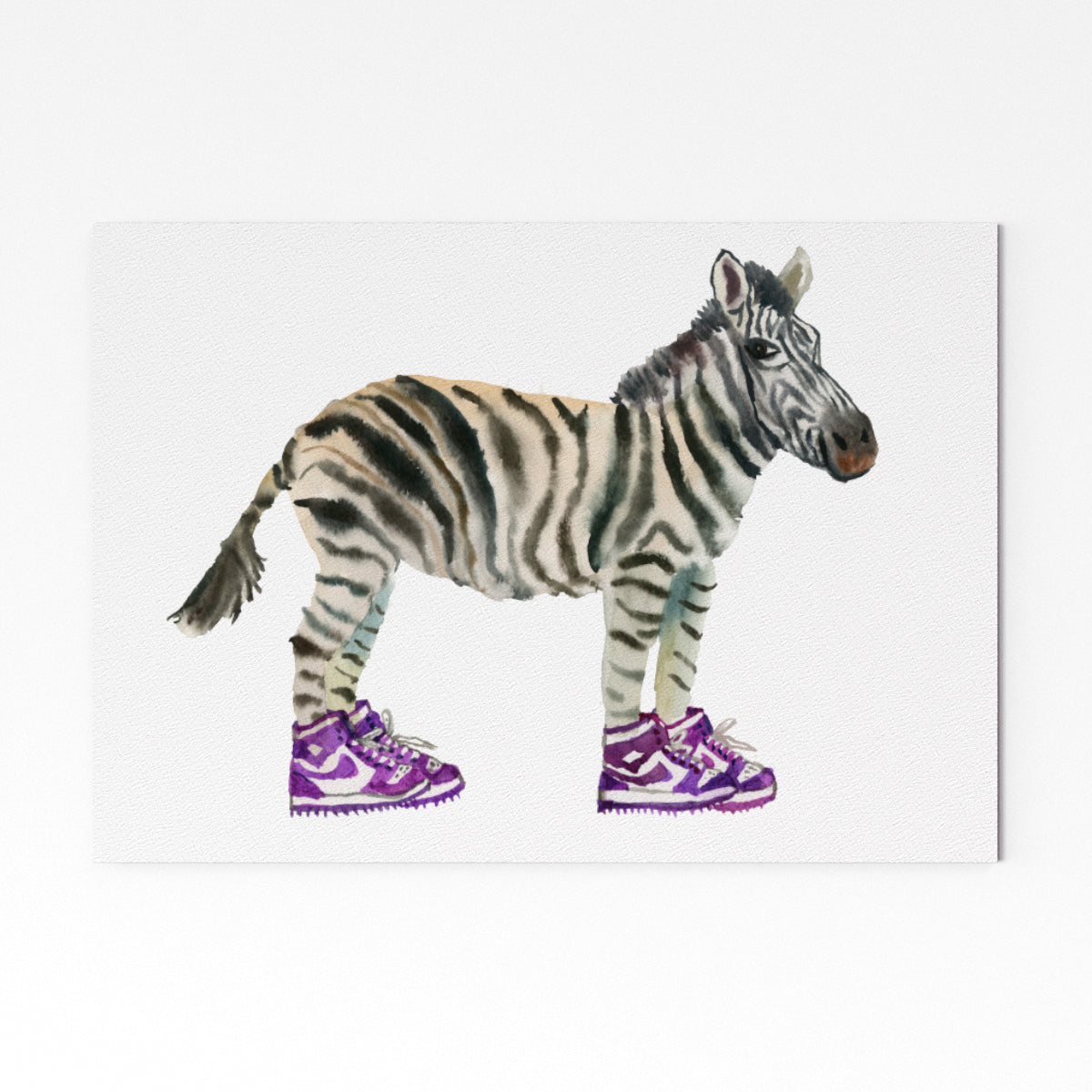 Zebra in Purple Trainers