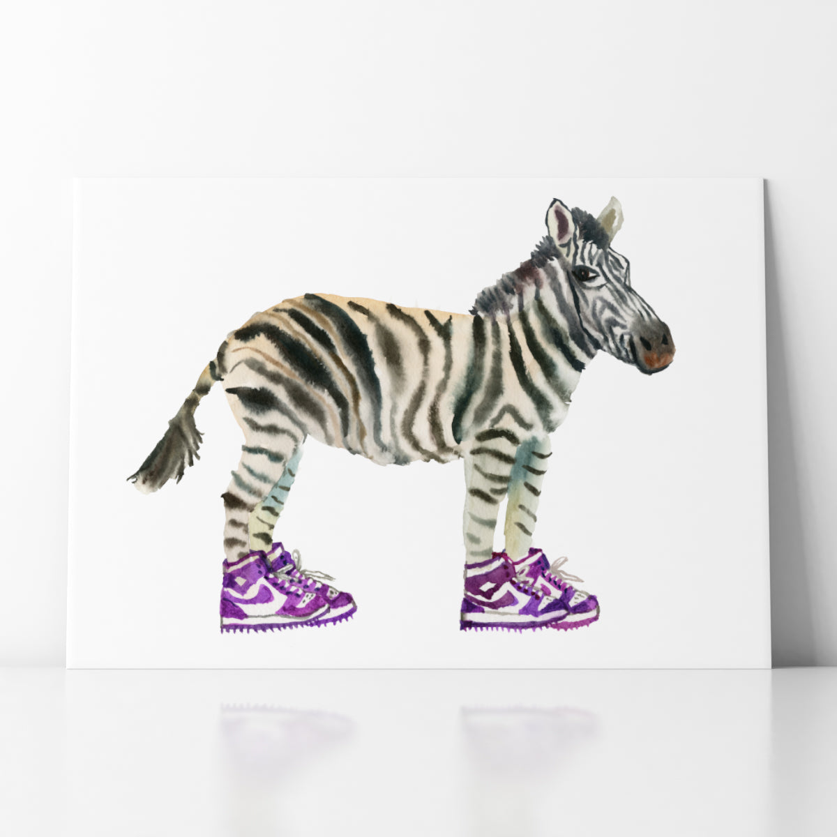 Zebra in Purple Trainers