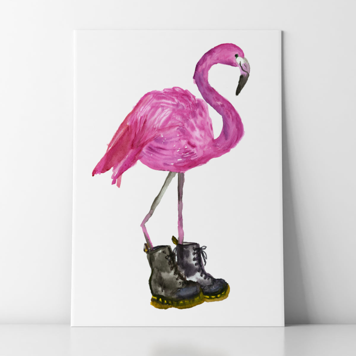 Flamingo in Black Boots 2