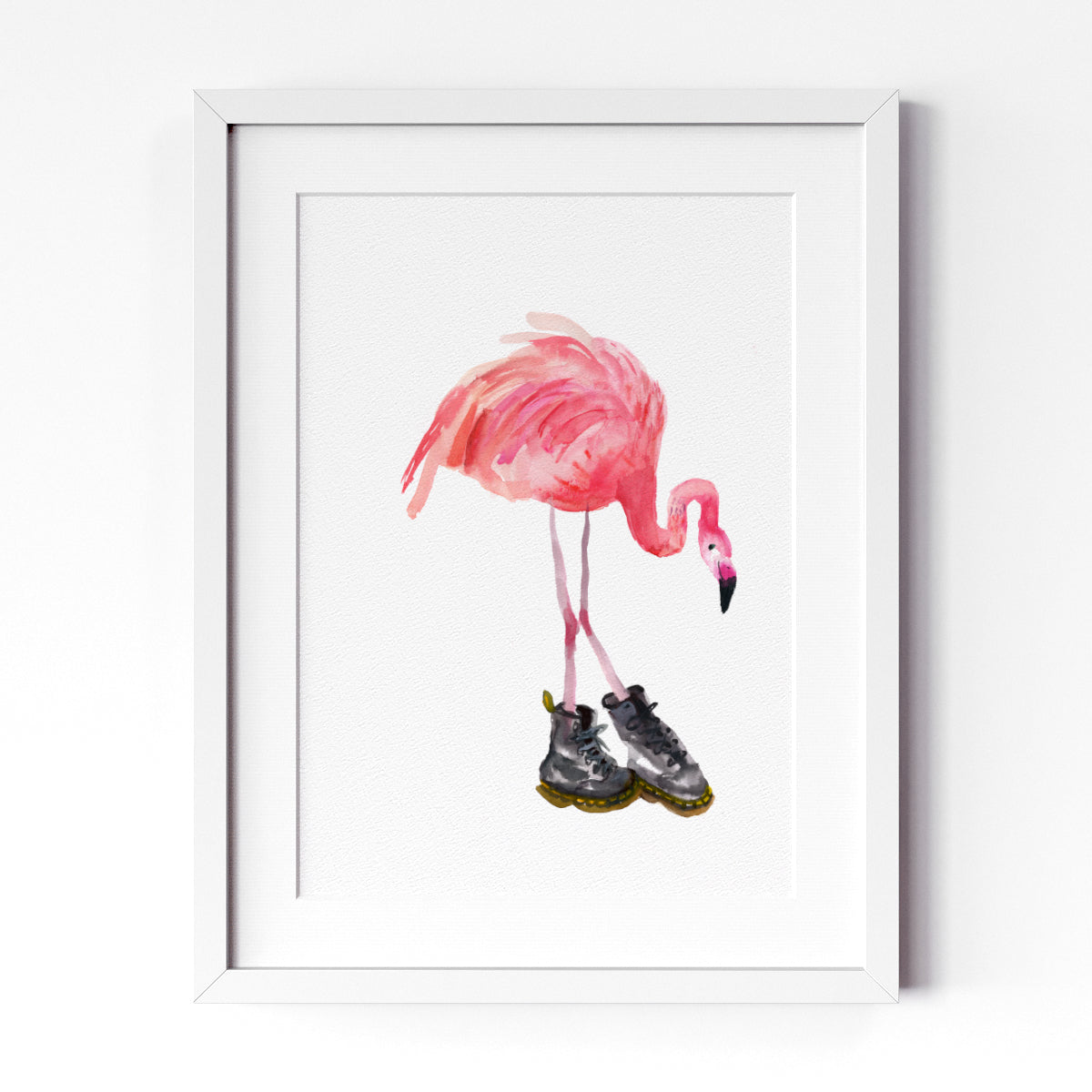 Flamingo In Black Boots 3