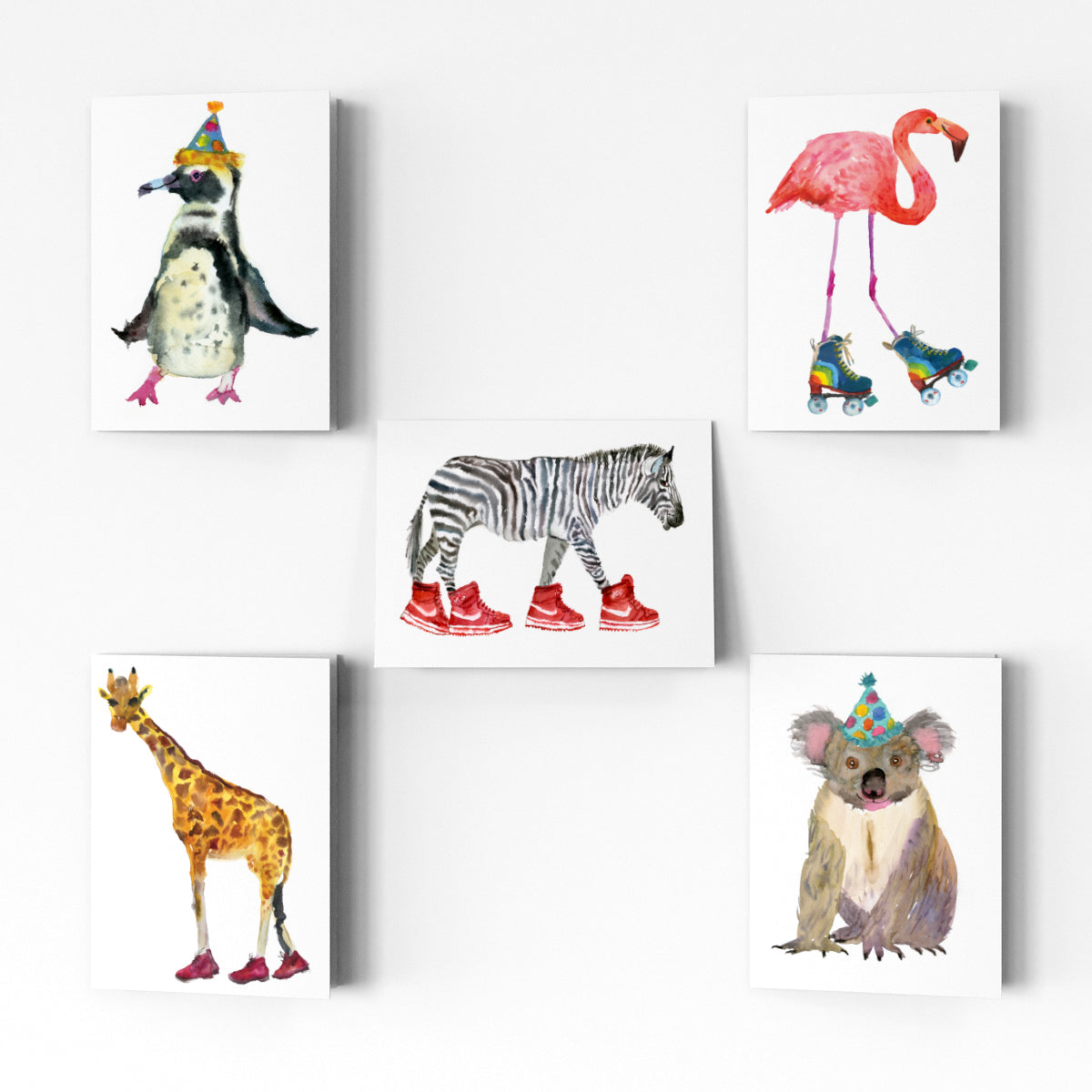 Pack of Five Animal Cards 2