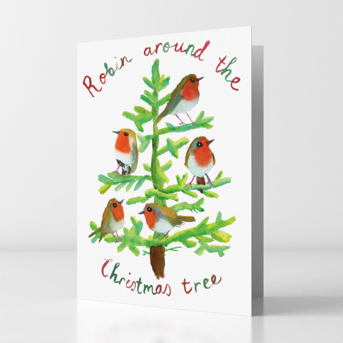 Pack of Five Robin Christmas Cards 2024