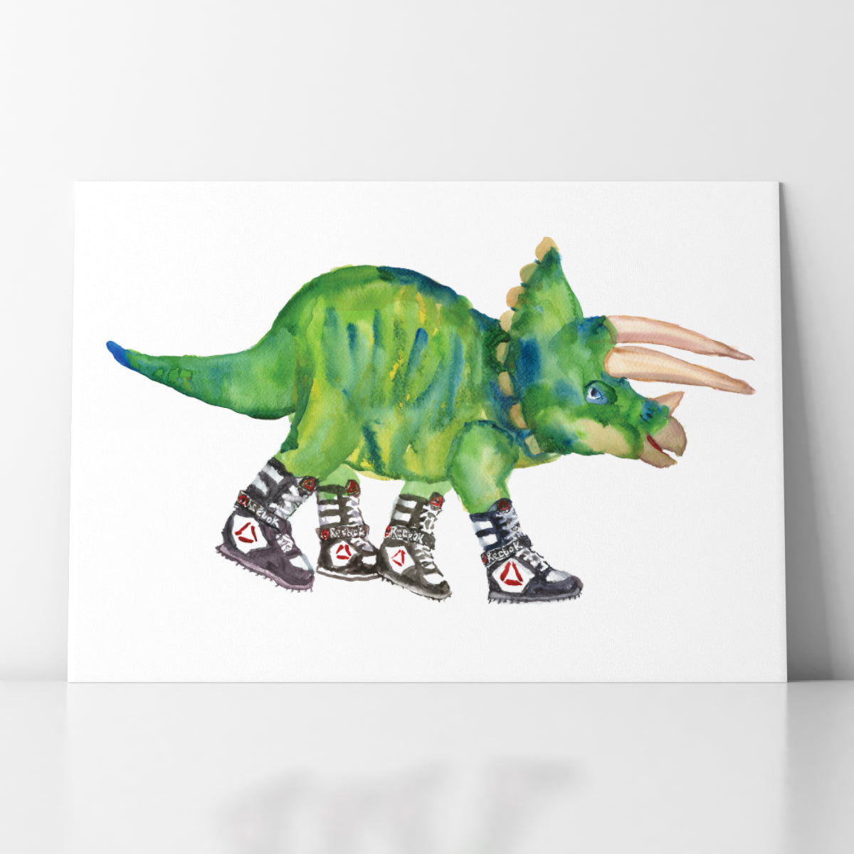 Triceratops In High tops Giclee print
